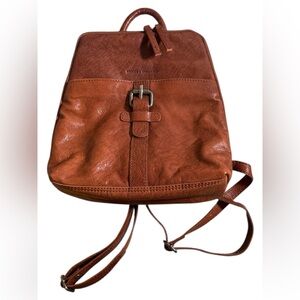 Spikes & Sparrow Leather Backpack - Texas - Brandy Cognac